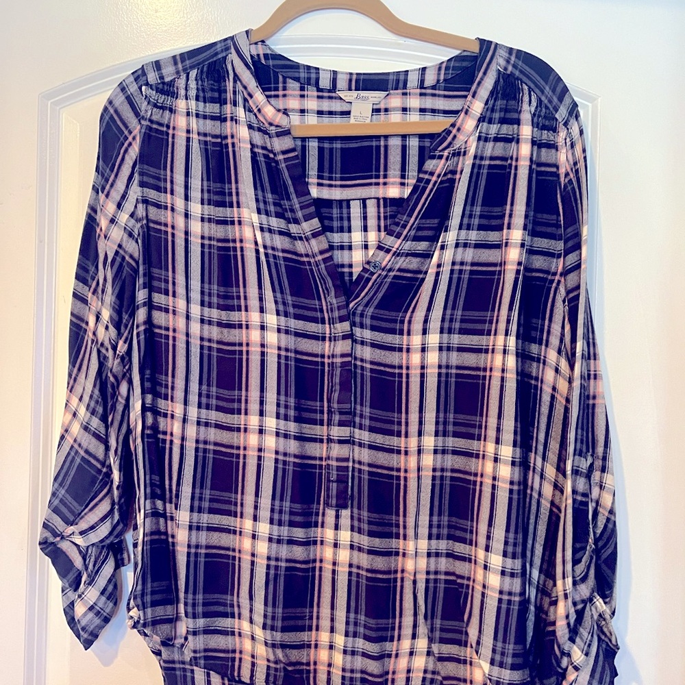 Bass plaid shirt large in guc